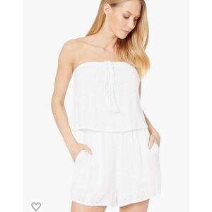 Cupcakes and cashmere romper Women's Malibu Embroidered Gauze jumpsuit White MD